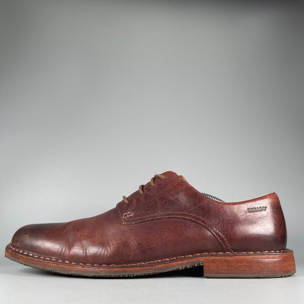 Sebago Salem Men's Size 11.5 D Brown Leather Derby Dress Shoe Casual Lace Up GUC